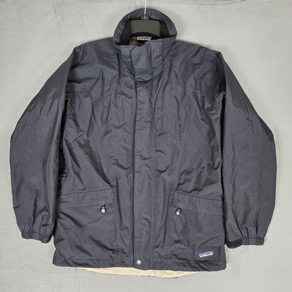 Patagonia Storm Jacket Womens Small Black Rain Shell Mesh Lined 83610 Vintage